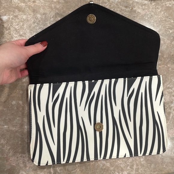 Asos zebra animal print women’s clutch handbag never used - Picture 2 of 5